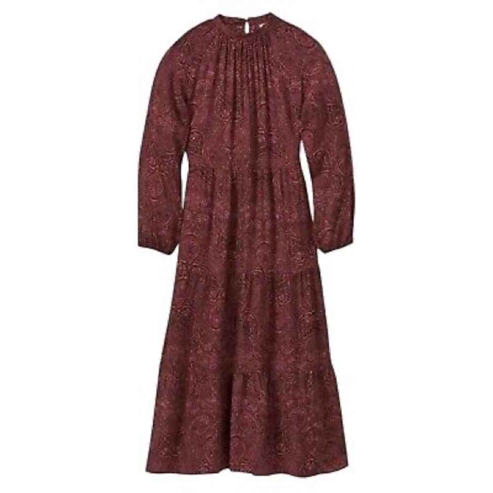 A New Day Red Long Sleeve Mock Neck Dress